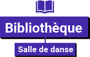 Bibliothèque et salle de danse